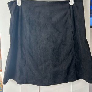 Black Velvet Midi Skirt